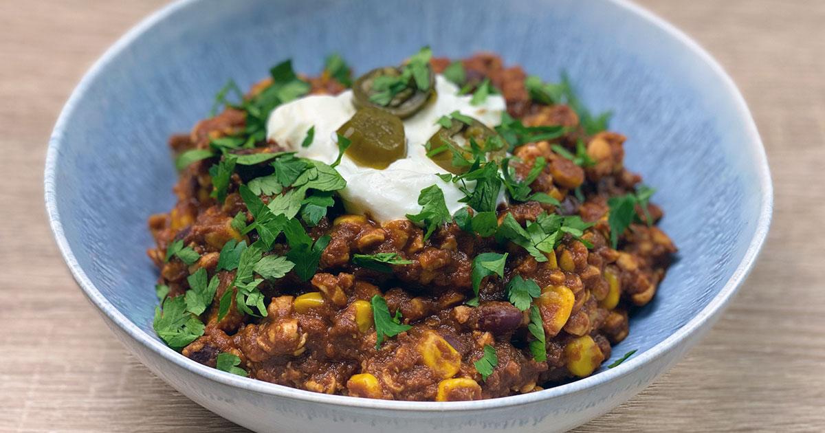 Chili sin Carne mit Tempeh (vegan)